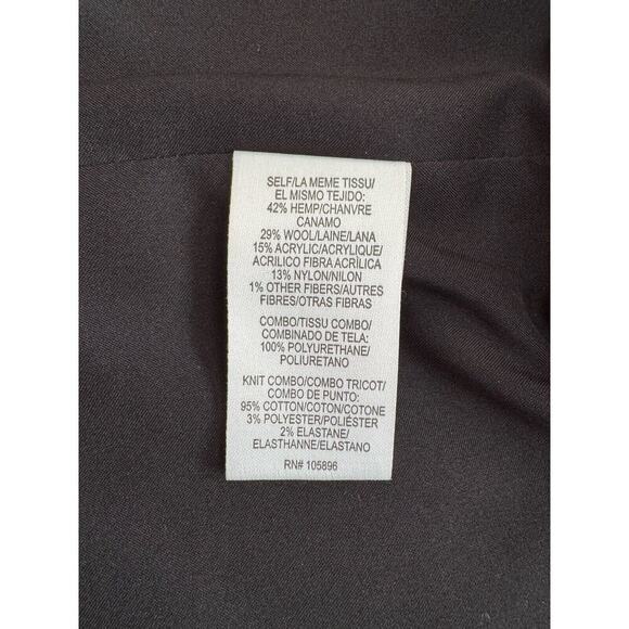 WORTH New York Wool Jacket Blazer Tweed Womens 12 Full Front Zipper Ribbed Cuffs - Picture 8 of 10